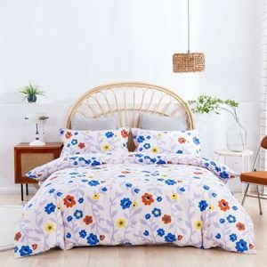 3D Blue Little Flower 127 Bed Pillowcases Quilt Queen Size