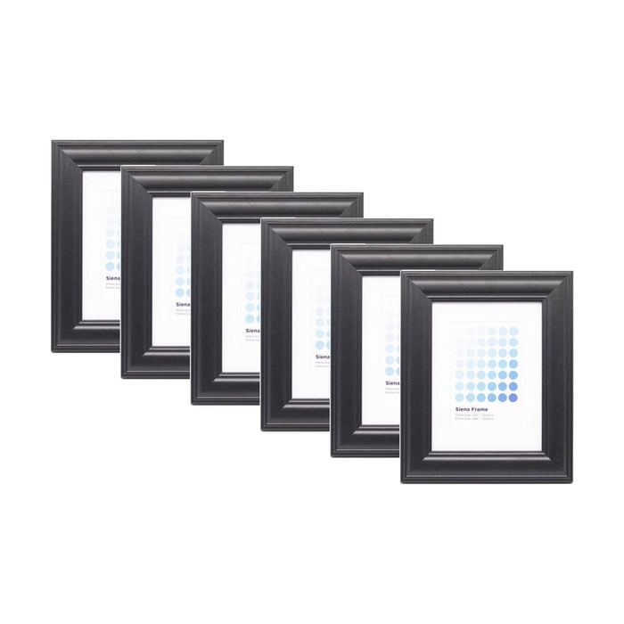 6PK Braz Siena Image Photo Document Display Frame 15x20cm Black