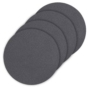 4pc Ladelle Hugo Vinyl Round Drink/Beverage Table Coasters/Mats 10cm Charcoal