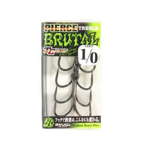 Ryugi Pierce HPB074 Pierce Treble Brutal Heavy Duty Fishing Hook 1/0