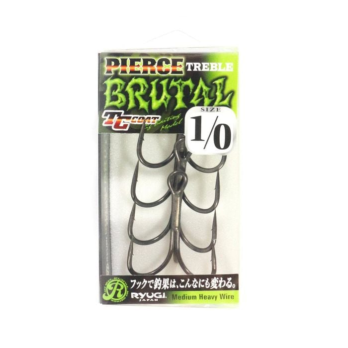 Ryugi Pierce HPB074 Pierce Treble Brutal Heavy Duty Fishing Hook 1/0