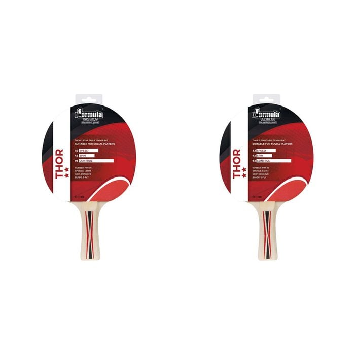 2PK Formula Sports Thor Table Tennis Game Bat/Racket 2 Star