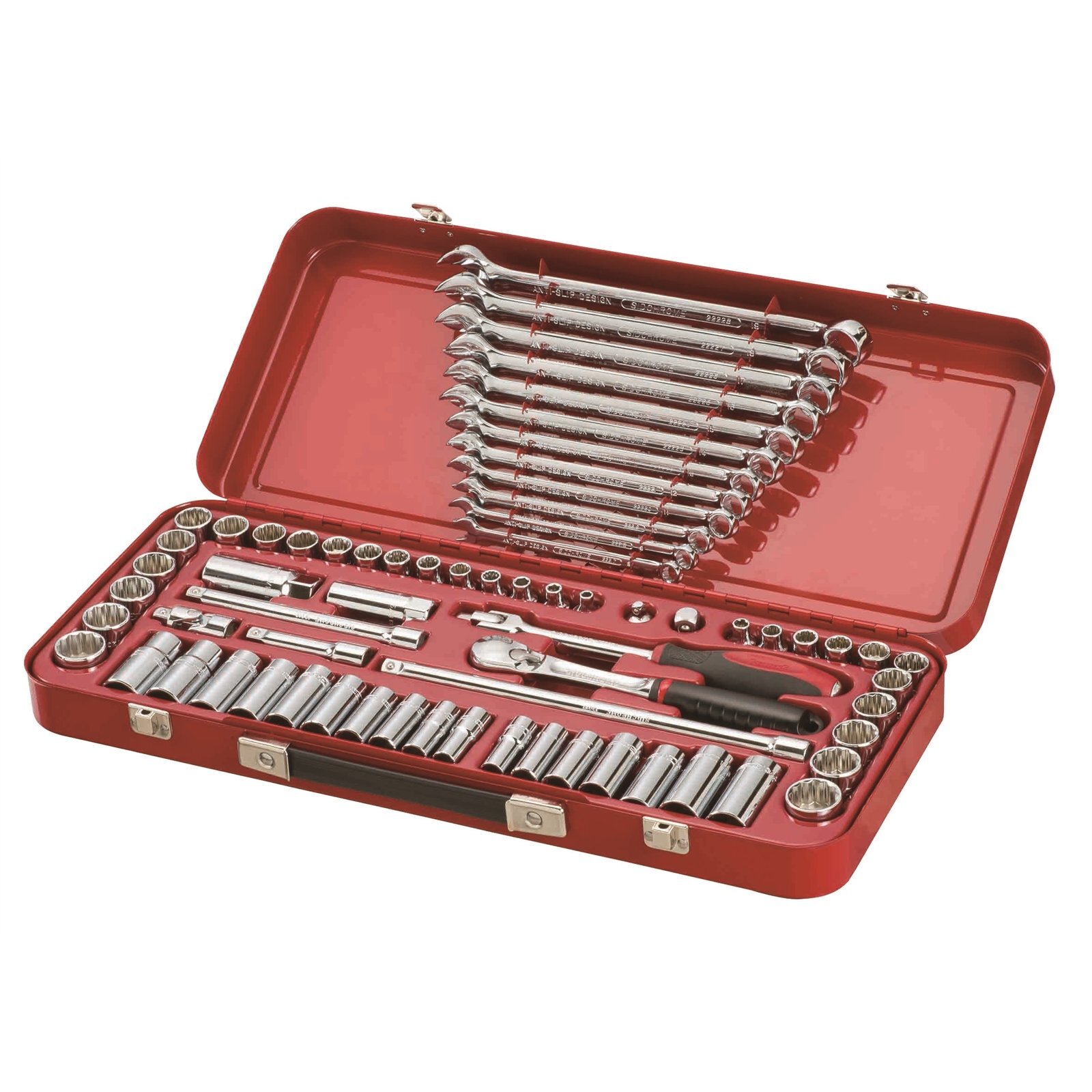 Sidchrome SCMT13115 - 68 Piece 3/8" Drive Socket & Spanner Set