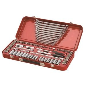 Sidchrome Metric / AF Socket / Wrench Set - 68 Piece