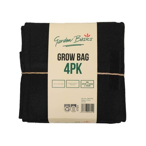 Garden Basics 350 x 350 x 450mm Black 4-Packet Potato Grow Bag ...