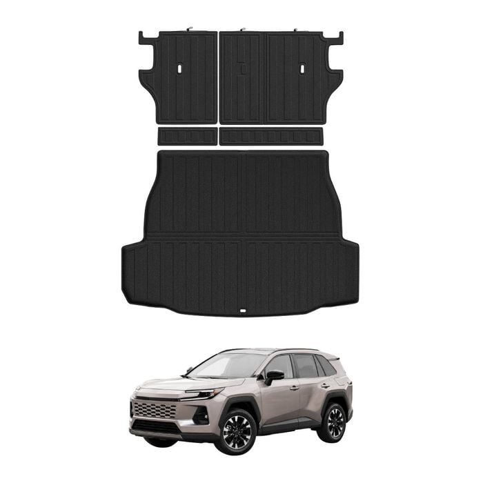 AUSGO Boot Liner Back Seat Protector Set for Toyota RAV4 2026-Onwards Cargo Mat Kick Mats