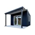 Quick Built 3.6m x 3.6m Office Incl Floor and Patio Outdoor Structure