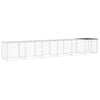 vidaXL Chicken Coop Chicken Cage Hen House with Roof Anthracite Galvanised Steel 603x98x90 cm