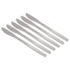 Argon Tableware Economy Silver Dinner Knives - 6x Durable Rust Resistant Stainless Steel Finish Dishwasher Safe Flatware Set
