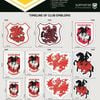 NRL Giant Decal Sheet - St George Illawarra Dragons - Timeline Of Club Logos