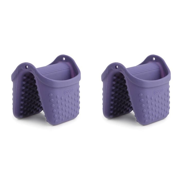 2PK Dexas Silicone 7.5cm Pinch Oven Hand Mitt Protection - Purple