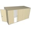 Build-a-Shed 1.5 x 3.7 x 2m Single Sliding Side Door Skillion Shed - Cream