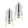 SOGA 2 Pack Beverage Dispenser Stainless Steel Drink Container with Side Handles
