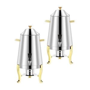 SOGA 2 Pack Beverage Dispenser Stainless Steel Drink Container with Side Handles