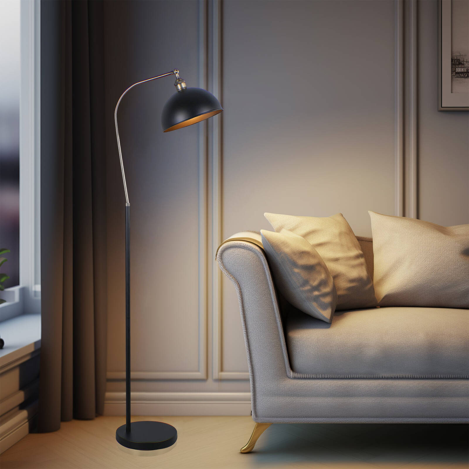 Lexi Lighting Lenna Floor Lamp Black Bunnings Australia