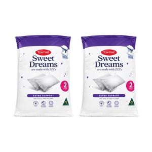 2x 2pc Tontine Sweet Dreams Extra Support Bedding Pillows Set High & Firm