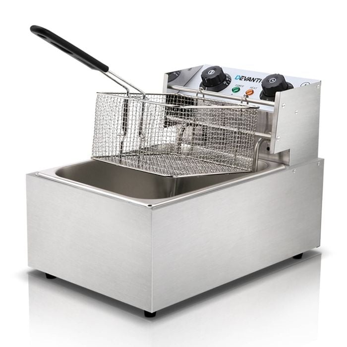 Devanti Electric Deep Fryer Stainless Steel