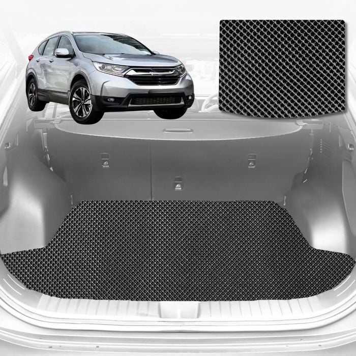 6D Diamond Car Boot Mat for Honda CR-V 2012-2017-Cargo Mat-Black-Outback GT