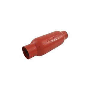 Outlaw Hot Dog Muffler, 2-1/2" Inlet/outlet, 4" X 13" Overall