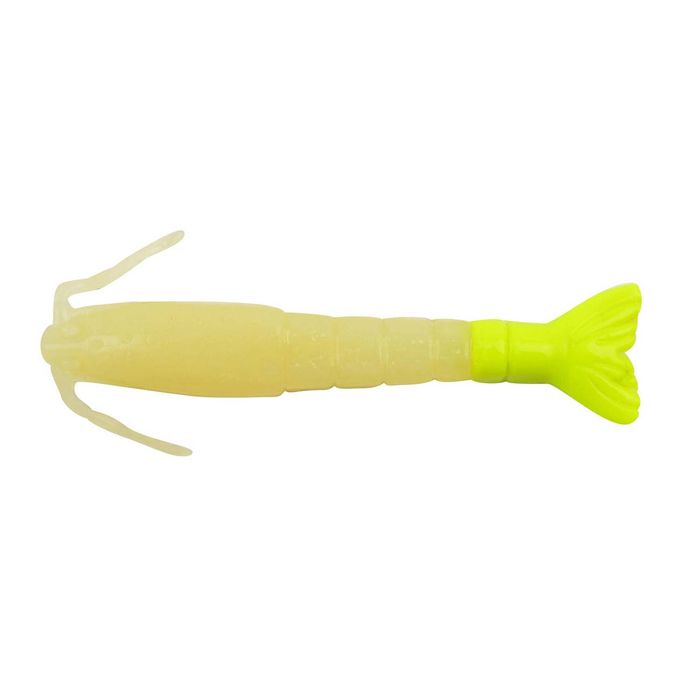 Berkley Gulp Shrimp 4" Soft Plastic Fishing Lure Glow Chartreuse
