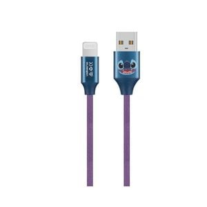 Disney Stitch Usb A To Lightning Cable 1.2m Fast Charge Data Sync