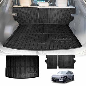 Boot Liner Kick Mats Set For Kia Ev3 2025-onwards All Weather Heavy Duty Cargo Car Trunk Back Seat Protector
