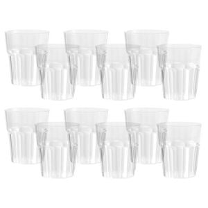 12PK Lemon & Lime 350ml Plastic Drinking Water Cup - Clear