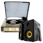 Gadhouse Brad MKII Record Player - Grey + Bundled Majority D40X Bluetooth Speakers