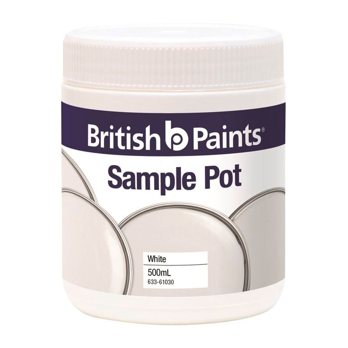 British Paints 500ml White Sample Pot