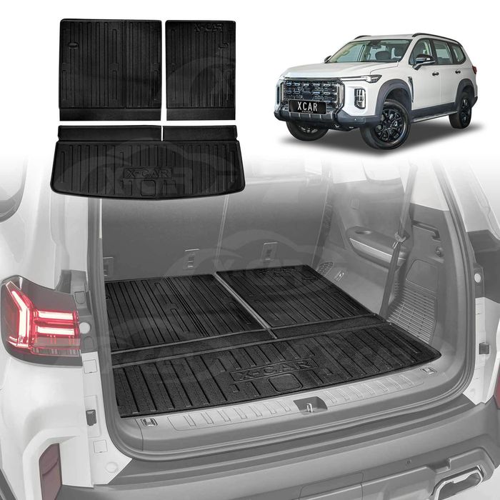 Boot Liners For Ldv D90 2025-onwards Heavy Duty All Weather Cargo Trunk Mat Luggage Tray 3 Pcs Version