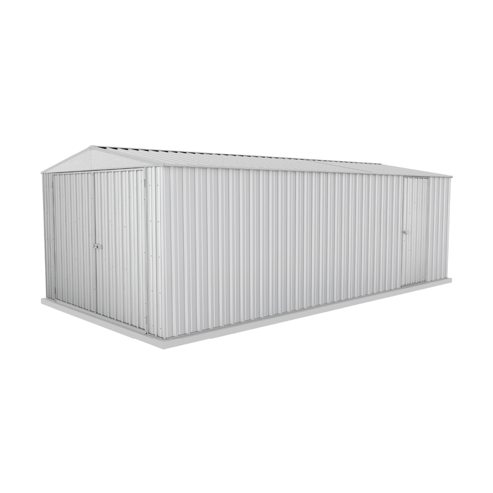 Absco Sheds 3.0 x 5.96 x 2.06m Zincalume Utility Three Door Garden Shed