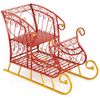 Costway Christmas Santa Sleigh Basket Xmas Santa's Gift Storage Sleigh