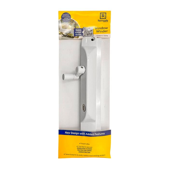 Remsafe Stainless Steel White Window Winder