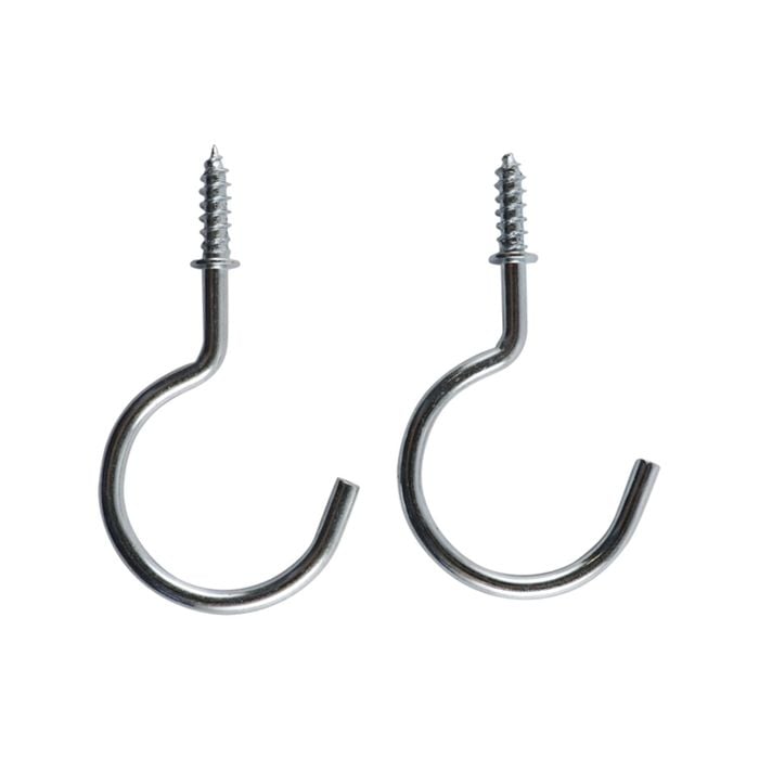 Everhang 28mm Zinc Plated Cup Hook - 2 Pack
