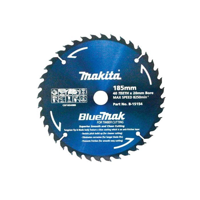 Makita 185mm 40T BlueMak Circular Saw Blade