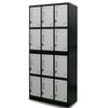 FORTIA 12 Doors Locker Cabinet Metal Gym Storage Home Office School Stationary Compartment
