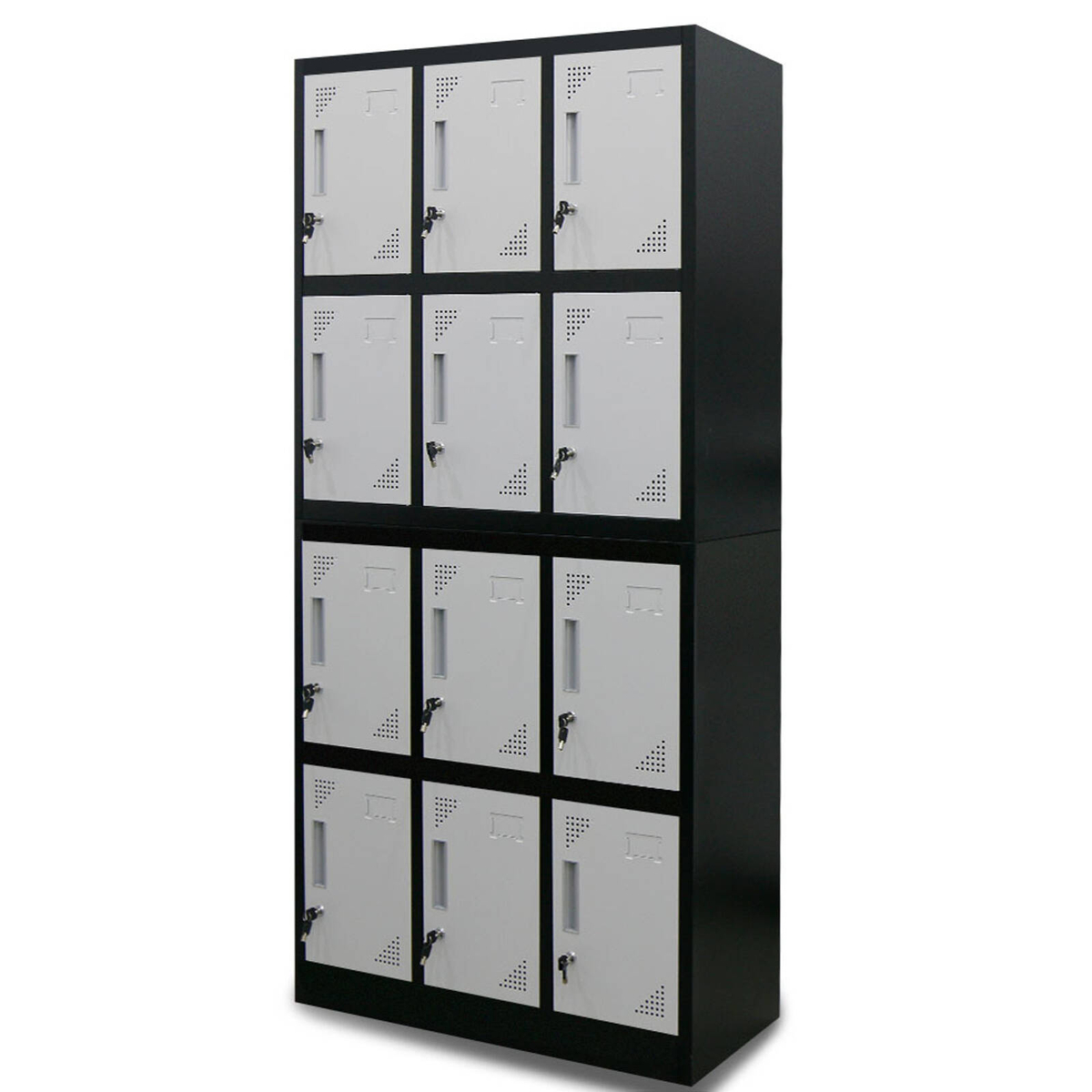 FORTIA 12 Doors Locker Cabinet Metal Gym Storage Home Office School ...