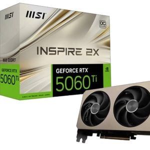 Msi Nvidia Geforce Rtx™ 5060 Ti 8g Inspire 2x Oc, Boost: 2482 Mhz, Cuda 8960 Units, 16gb Gddr7, Hdmi™ X 1 (embargo)