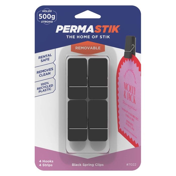 Permastik Black Spring Clips - 4 Pack