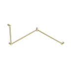 Nero 32mm Brushed Gold Mecca Care 90 Degree Continuous DDA Toilet Grab Rail Set