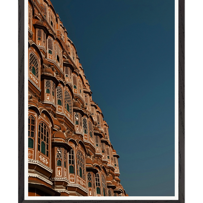 Galrie Hawa Mahal Jaipur - Architectural Marvel Art Photography Print, Black Frame, 50 x 70cm (20 x 28inch)