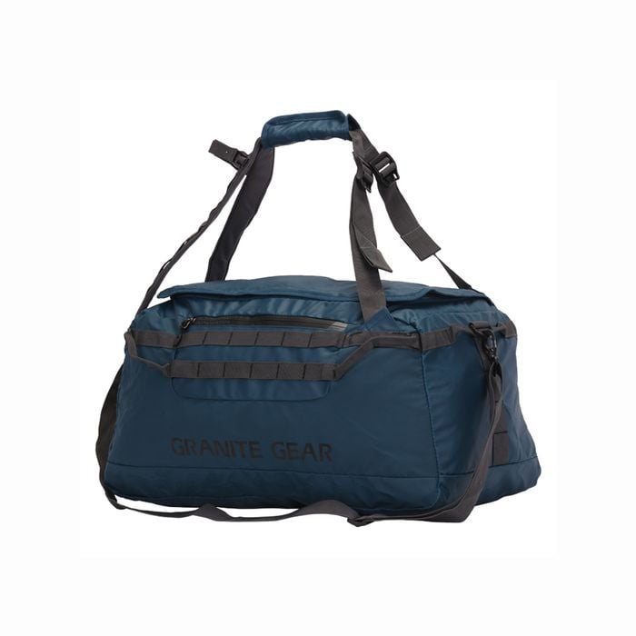 Granite Gear Foldable Duffle Bag With Backpack Straps Crossbody Camping Bag G3011 Blue