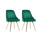 2x Dining Chairs Green