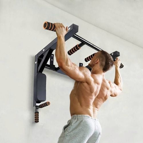 The Wall Mount Pull-Up Bar is perfect for building upper body strength at home