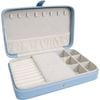 LVD Jewellery Travel Box Powder Storage Organiser 25.3x16cm - Blue