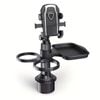 Universal 3in1 Car Cup Holder Tray Phone Mount Drink Food Table Tidy Organizer