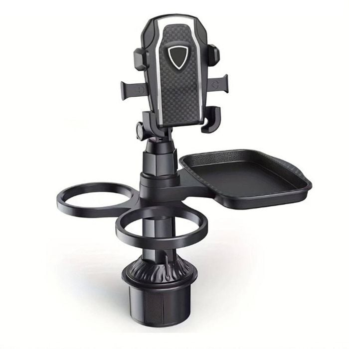 Universal 3in1 Car Cup Holder Tray Phone Mount Drink Food Table Tidy Organizer