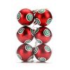 Catzon 6 Pcs Christmas Balls 6CM Shatterproof Plastic Painted Baubles for Xmas Tree Decor-Set1