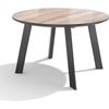 Modern Furniture MARCO Round Boardroom/ Dining Table 1.2M - Warm Oak & Black