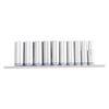 Kincrome 10 Piece 1/2" Drive Metric Mirror Polish Deep Socket Rail